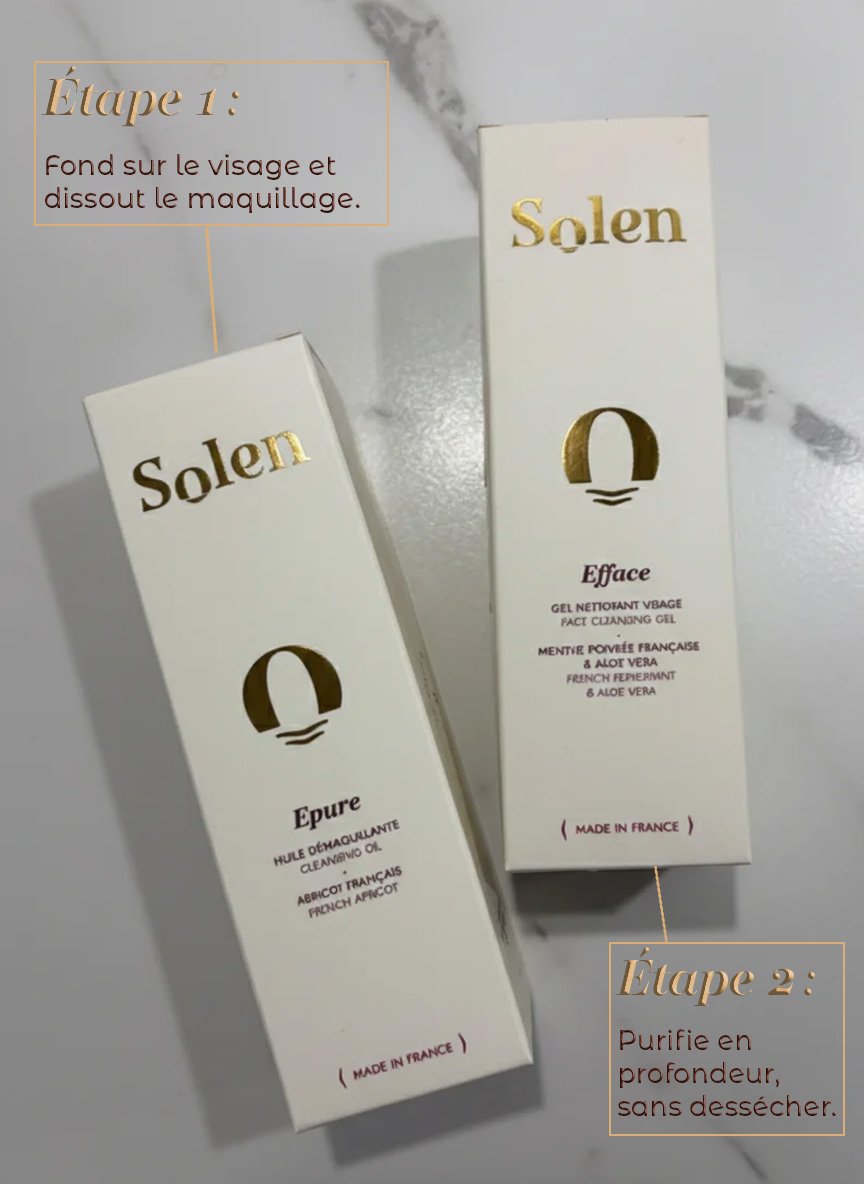 Routine double nettoyage visage : Huile et Gel nettoyant